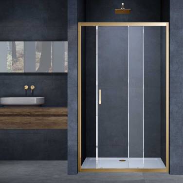 Vincea Alpha VDS-3AL130CLG, 1300, брашированное золото, стекло прозрачное