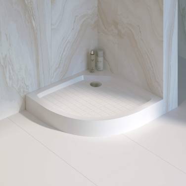 RGW SMC/R-9090W Белый/Полукруг   (8 ножек в комплекте )/90* 90*140 (сифон приобретается отдельно)