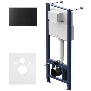 AM.PM Pro I012704.7038 для подвесного унитаза с Черной матовой клавишей смыва