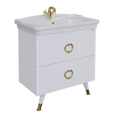 Grossman АТРИО-85 см с 2-я ящ. белый глянец (ум.МОДЕРН-85) (108016)