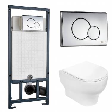 Комплект (инсталляция+унитаз+кнопка) WeltWasser MARBERG 507 + ERLENBACH 004 GL-WT + MAR 507 RD