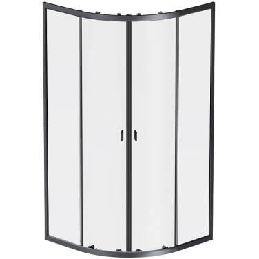 AM.PM X-Joy Twin Slide 90х90 W88G-205-090BT64 профиль Черный матовый стекло прозрачное без поддона