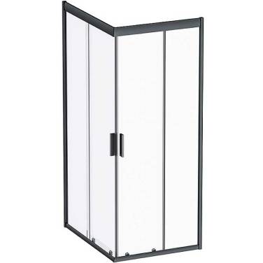 AM.PM Gem 100х80 W90G-404-100280-BT профиль Черный матовый стекло прозрачное без поддона