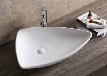 Ceruttispa CR7014 накладная, белая, асимметричная 690х370х130