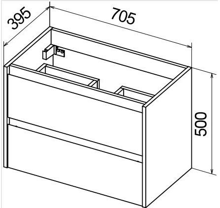 BelBagno Kraft 39 71 см KRAFT 39-700/390-2C-SO-BO