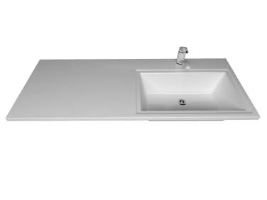 Grossman МАРСАЛ-120 см правая белая + кронштейн