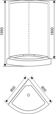 Arcus  AS-301-8 (80*80*195) с поддоном