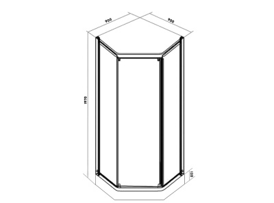 Parly ZEP91B с поддоном (90х90х197)