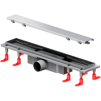 Am.Pm PrimeFlow 50 W02SC-U11-050-04SB с решеткой Хром матовый / под плитку Tile