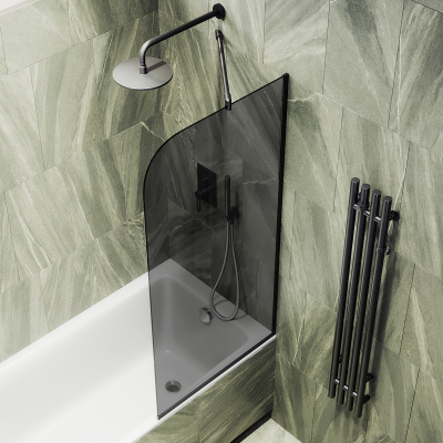 MaybahGlass в узком профиле, 6 мм, Стекло Графит, 44x140 (MGV-134-6у)
