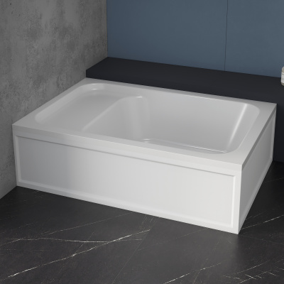 RGW BC/L /Прямоуг Ø90  (с сиденьем )/80*120*28 h 42 (сифон приобретается отдельно)