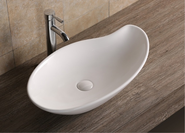 Ceruttispa CR7265B накладная, белая, асимметричная 660х380х145