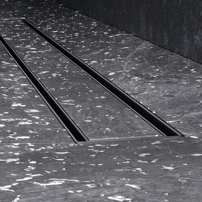 Am.Pm MasterFlow 80 W01SC-U11-080-04BM с Черной матовой решеткой / под плитку Tile