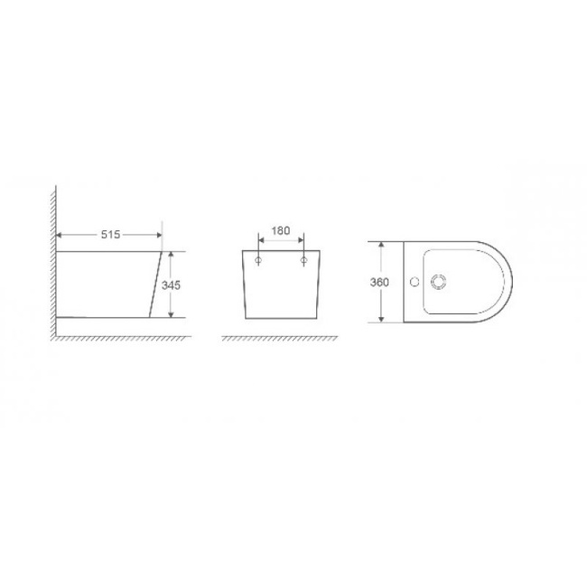 Биде с инсталляцией WeltWasser BAMBERG 480 BD+SALZBACH 005 MT-BL черное матовое