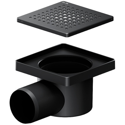 Am.Pm PrimeFlow 10 W02BD-P11-010-01BM с Черной матовой решеткой Cut Gradient