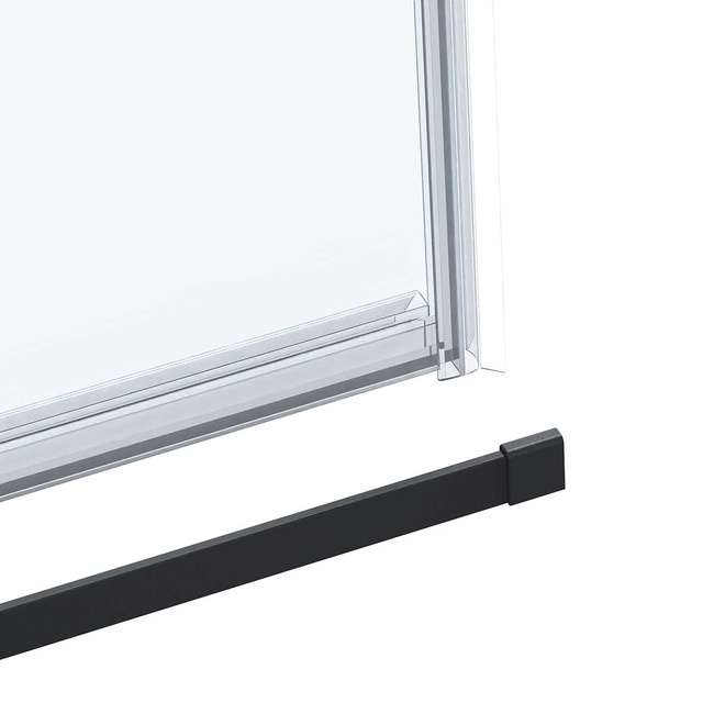 Vincea Como Soft VSR-1CS9015CLB, 1500*900, черный, стекло прозрачное