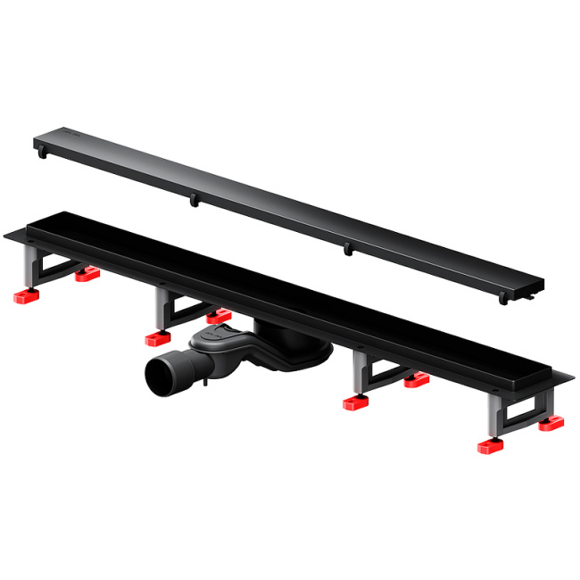 Am.Pm MasterFlow 80 W01SC-U11-080-04BM с Черной матовой решеткой / под плитку Tile