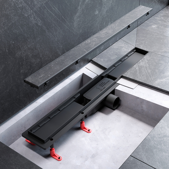 Am.Pm PrimeFlow 70 W02SC-U11-070-04BM с Черной матовой решеткой / под плитку Tile