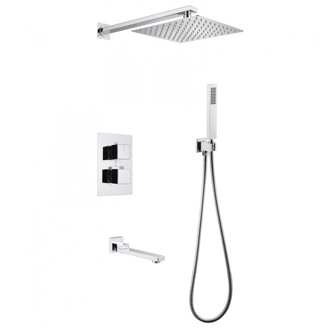 Abber Daheim AF8250 скрытого монтажа с изливом, термостат, хром