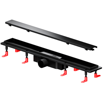 Am.Pm PrimeFlow 70 W02SC-U11-070-04BM с Черной матовой решеткой / под плитку Tile