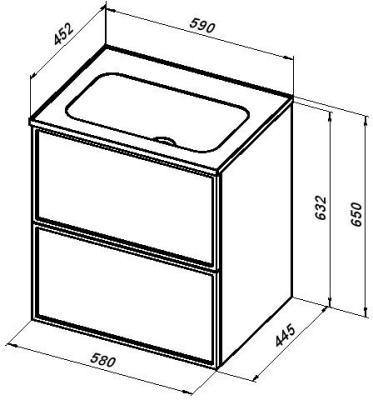 Aquanet Арт 60 маренго