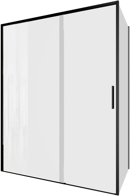 Aquanet Pleasure Evo 150x80 AE65-150x80-BT профиль черный, прозрачное стекло без поддона
