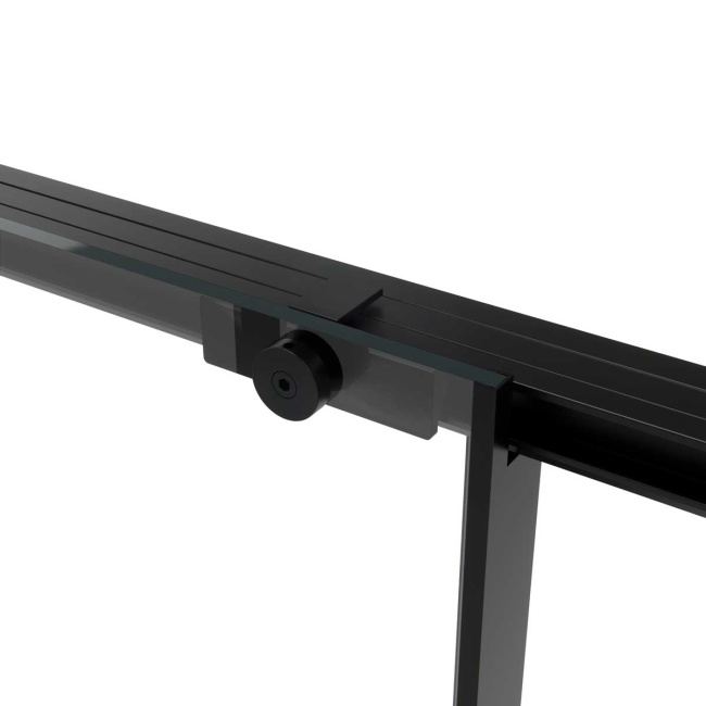 Vincea Slim Soft VDS-1SS120CLB, 1200, черный, стекло прозрачное