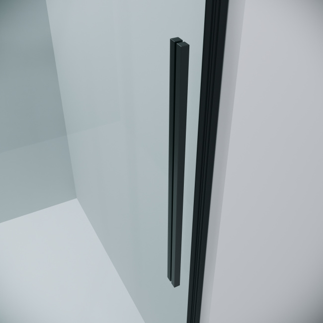 Grossman Galaxy 200.K33.01.100.21.00 (100х195) черный матовый,стекло прозрачное, 1 место