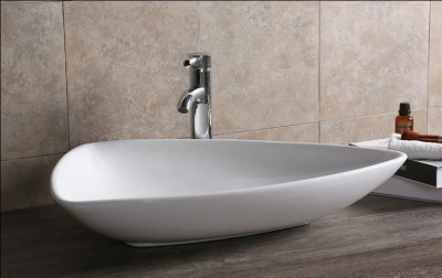 Ceruttispa CR7014 накладная, белая, асимметричная 690х370х130