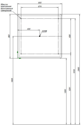 Aquanet Оптима 80 с LED подсветкой