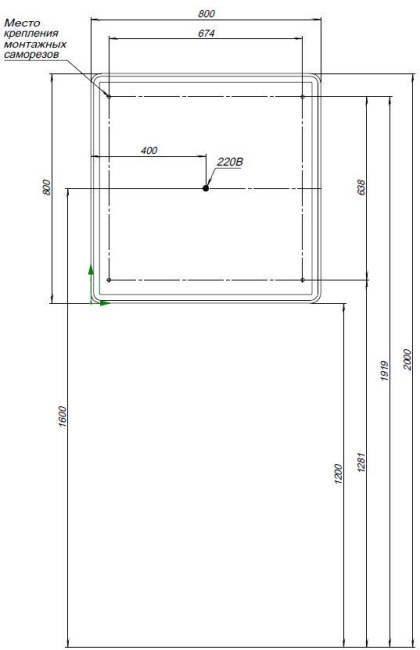 Aquanet Оптима 80 с LED подсветкой