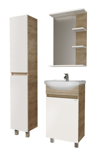 Grossman ПОЛО-50 см (разобранный вид) дуб сонома/белая (ум.Уют-50/Сити-50/Рива-50)