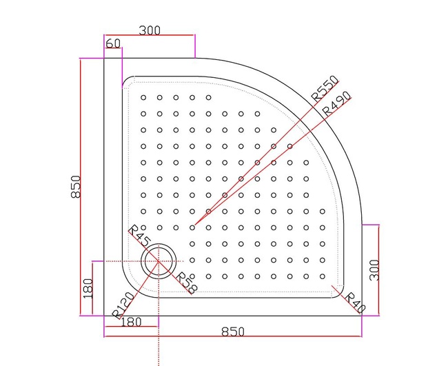 CEZARES TRAY-A-R-85-550-15-W