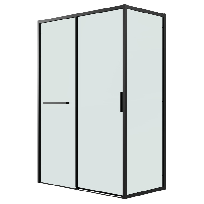 Grossman Style 200.K33.05.100.21.00 (100х195) черный матовый,стекло прозрачное, 1 место