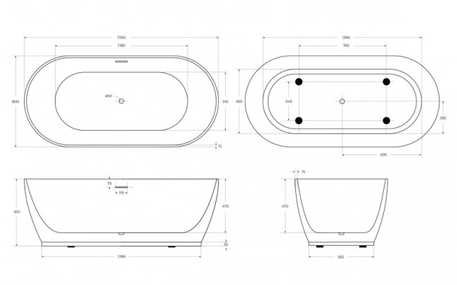 BelBagno BB413-1700-800-MATT