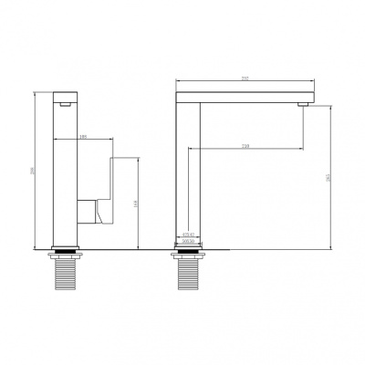 ABBER Daheim AF8214B для кухни, черный матовый