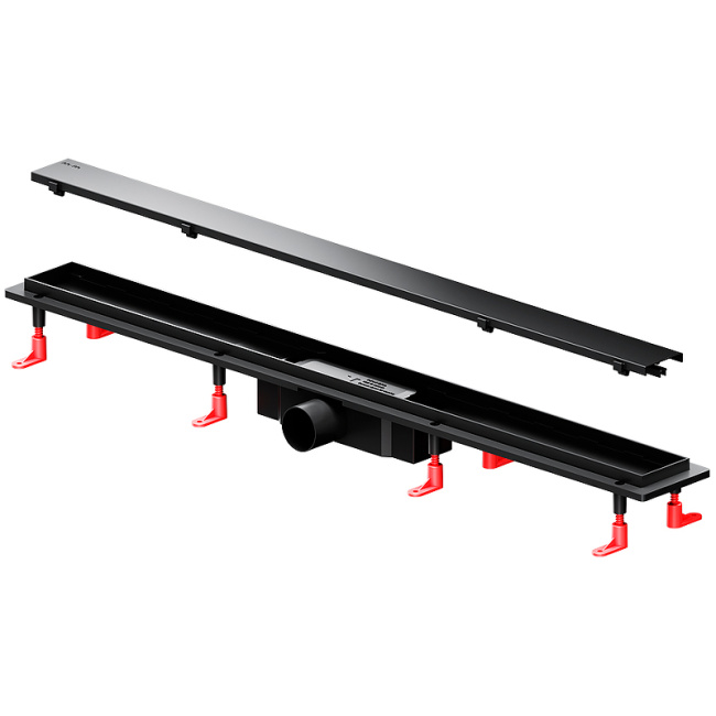 Am.Pm PrimeFlow 90 W02SC-U11-090-04BM с Черной матовой решеткой / под плитку Tile
