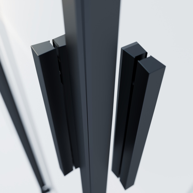 Vincea Soft 2 VSS-3SO2800CLB, 800*800, черный, стекло прозрачное
