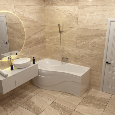 Timo VINO 150x90 L (в комплекте слив, фронтальная панель, каркас)