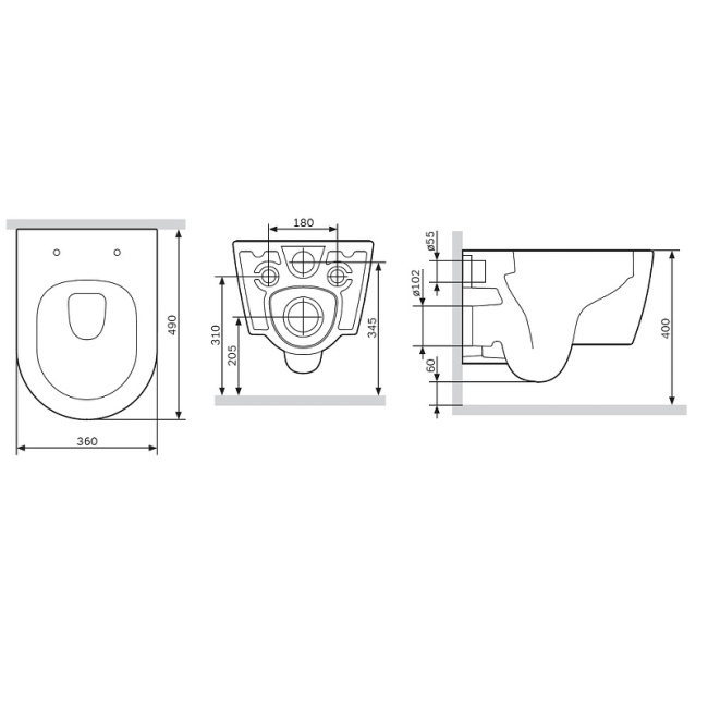 AM.PM Func C8F1700SC подвесной с сиденьем Микролифт