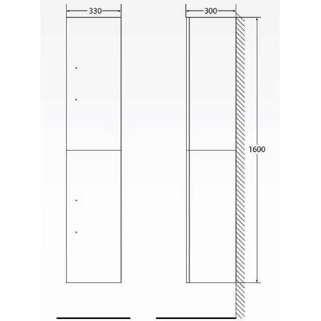 BelBagno Aurora 33 R AURORA-1600-2A-SC-PB-P-R подвесной Pietra Bianca без ручек