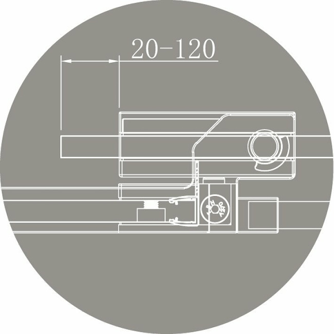 Cezares Slider 110х90 SLIDER-AH-2-80/90-100/110-BR-Cr профиль Хром стекло бронзовое без поддона