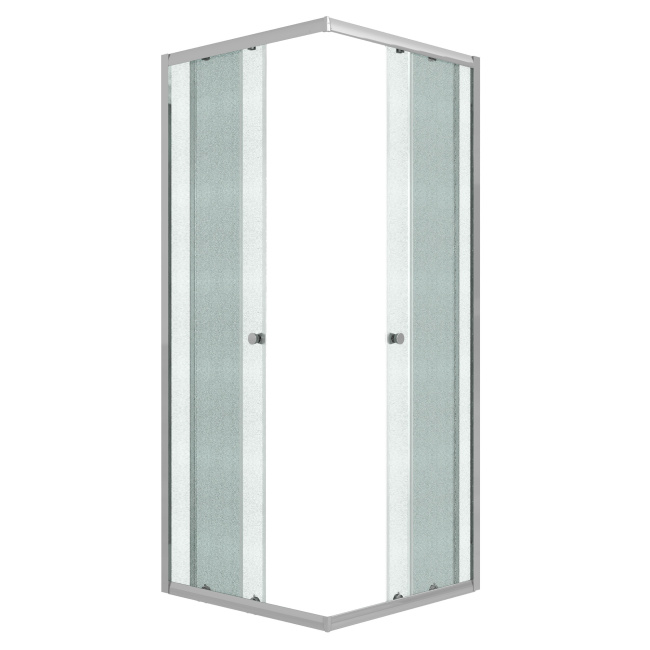 Niagara Eco NG-1008-14QMT (80х80х190) квадрат,раздвижное,хром,стекло матовое,1 место, без поддона в комплекте