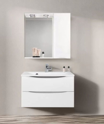 BelBagno Marino 80x75 MARINO-SPC-800/750-1A-BL-P-R правое с подсветкой
