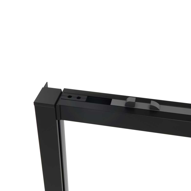 Vincea Slim Soft VDS-1SS120CLB, 1200, черный, стекло прозрачное