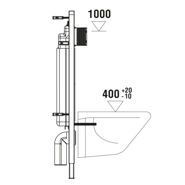 Комплект Weltwasser 10000010361 подвесной унитаз Baarbach 004 GL-WT + инсталляция Marberg 507 + кнопка MAR 507 SE MT-BL