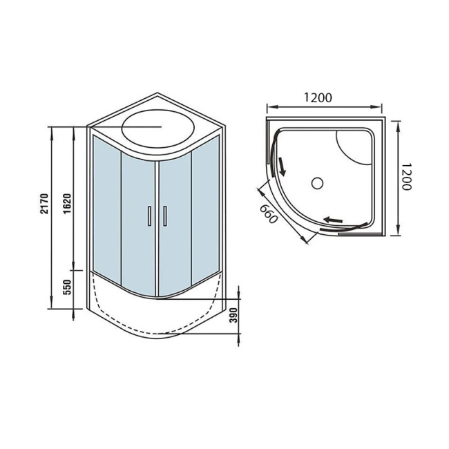 WeltWasser WW500 Emmer 12055-2 120х120 10000004656