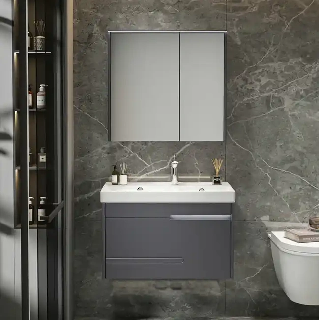 Ceruttispa OGLIO 120 тумба 1205х460х510 с зеркалом и двойной раковиной, сифоном и двойным сливным шлангом