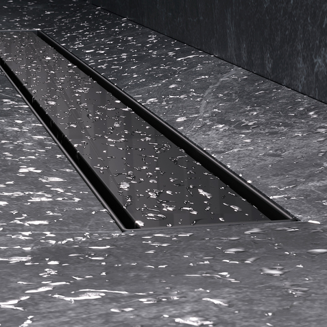 Am.Pm MasterFlow 80 W01SC-U11-080-04BM с Черной матовой решеткой / под плитку Tile