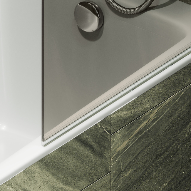 MaybahGlass поворотная на монопетле 1400*800 6 мм Бронза +Полотенцедержатель (MGV-789-6)